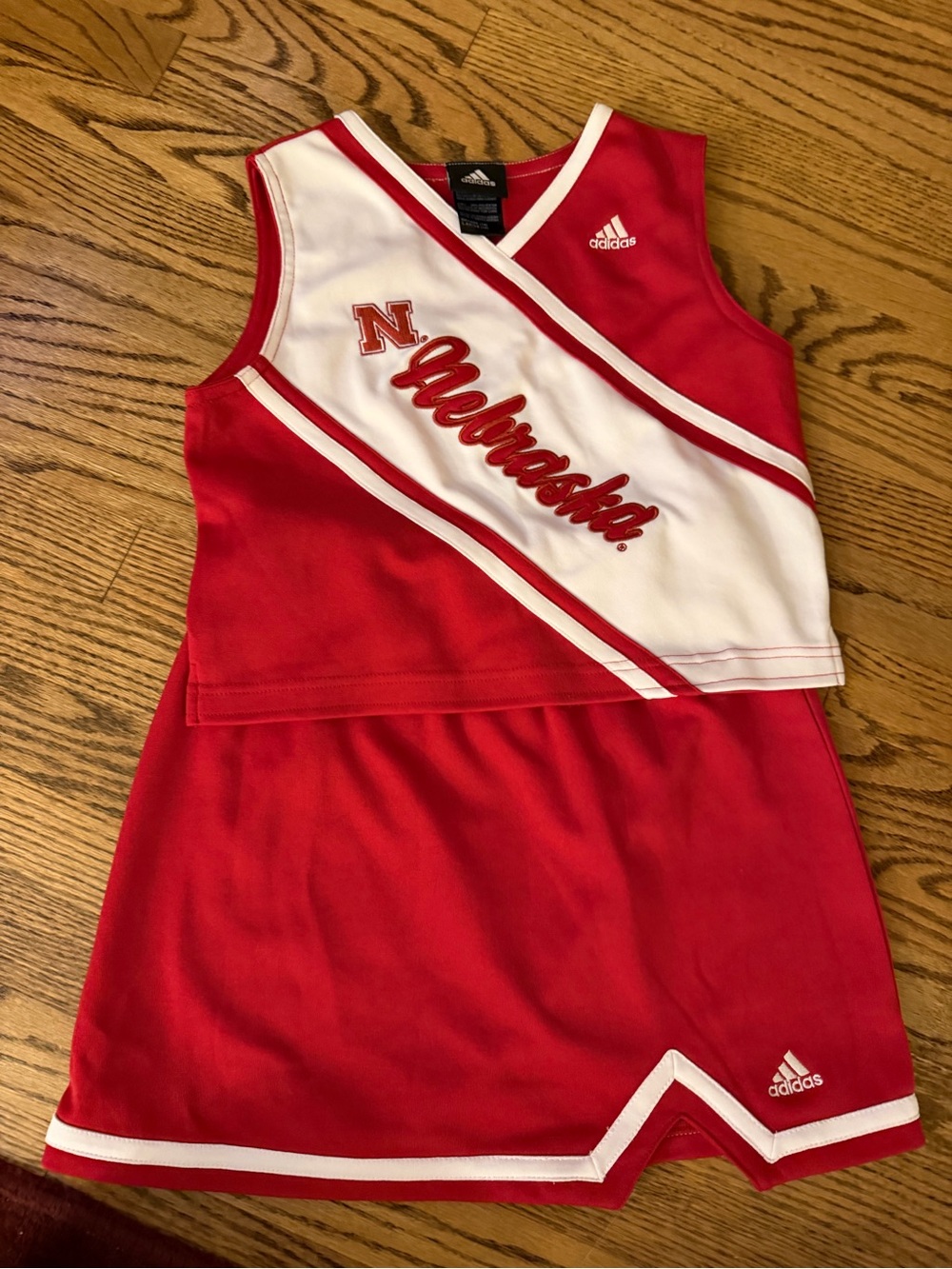adidas Nebraska cheerleading uniform girls size 14